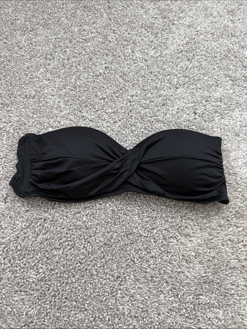 Mossimo Supply Co. Black Twist-Front Bandeau Bikini Top